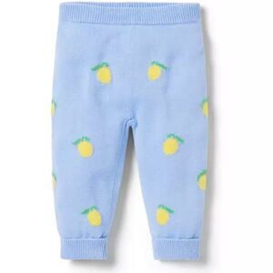 Janie and Jack 100047814 French Blue Baby Lemon Sweater Pant siz 0-3 m